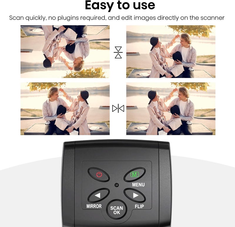 DigitPro 35mm Slide Scanner & Film Viewer, 2.4-inch LCD Screen Slide Viewer,for 35mm Old Slides to Digital, Portable Negative Scanner,Include Easy Load Film Adapters - Image 5